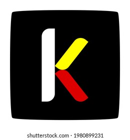 Vector logo image using rectangles forming the letter k