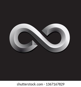 Vector logo infinite. Teamwork and union concept