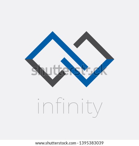 Vector logo infinite. Teamwork and union concept