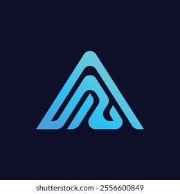 Vector logo initial letter A gradient icon illustration