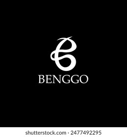 vector logo with the initials b in simple white