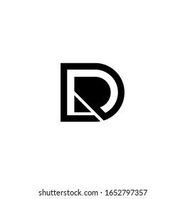 vector logo with the initials "DR" modern and clean