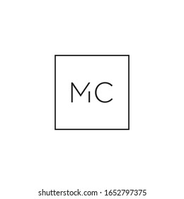 vector logo with the initials modern "MC" sleek and clean