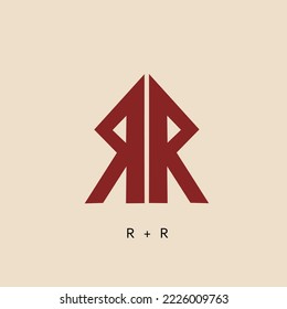Vector logo of the initials R and R, for branding name and community.