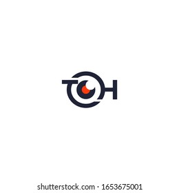 vector logo with the initials "TH" which is unique and clean