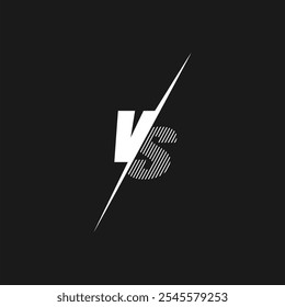 vector logo initials VS Letters.
sport battle.