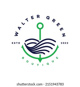 vector logo inspiration. walter green logo template, ship themed.