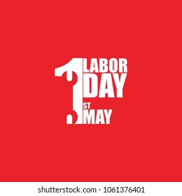 Vector logo. International Labor Day. Labor day. The first of May