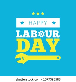 Vector logo. International Labor Day. Labor day. The first of May.Greeting card