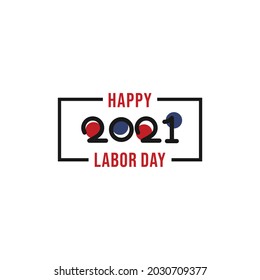 Logo del vector. Día Internacional del Trabajo