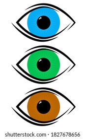 Vector logo for International Ophthalmology Day World Sight Day annually indicating the importance of ophthalmology in human health. All elements are isolated.