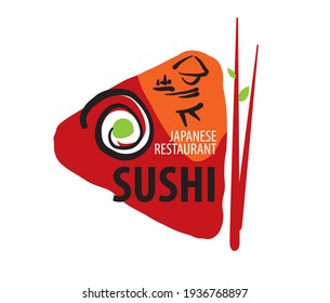 Vector logo of Japanese food on a white background