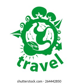 vector logo journey around the planet
