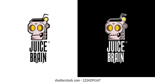 vector logo juice brain, eps 10