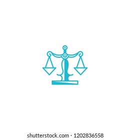 Vector logo of justice is low