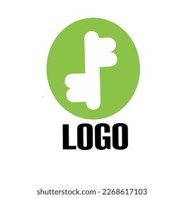 Vector logo key icon with green background 