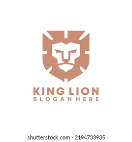 Vector logo king lion template