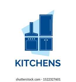 Vector Logo Of Kitchen Furniture, Kitchen Production