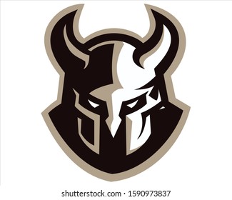 vector logo of a knight's head mascot