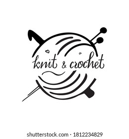 Vector logo for knitting and crocheting