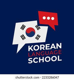 Vector logo of the Korean language school