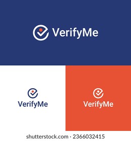 Vector logo for a KYC identity verification company, person check