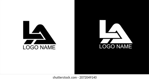 Vectorlogo LA Schwarz-Weiß