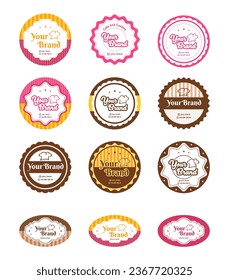 Vector logo label illustration, collection of simple labels for product sales