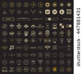 Vector logo, label, monogram, insignia bundle templates. 95 elements in classic, retro, vintage, hipster styles. Surf, summer, organic, green, eco, New York themes.