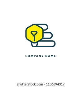 Vector logo lamp