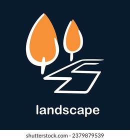 vector logo of a landscape designer