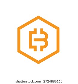 logotipo do vetor último B bitcoin 