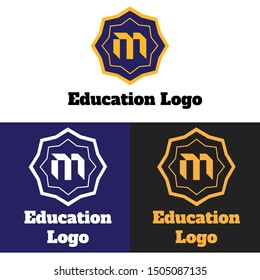 Vector Logo latter M With different Background .Graphic fork icon symbol for cafe, restaurant, cooking business. 