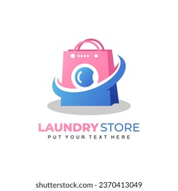 logotipo vectorial para una marca o servicio de lavandería, también puede utilizarse para tiendas que proporcionan material de lavandería y equipo