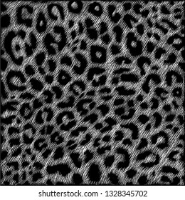 The Vector logo leopard skin print for  T-shirt design or outwear.  Cute Jaguar seamless pattern print style background.