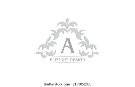 Vektorlogo mit dem Buchstaben A. Kann für Schmuck-, Beauty- und Modebranche verwendet werden. Ideal für Logo, Monogramm, Einladung, Flyer, Menü, Broschüre, Hintergrund oder jede erwünschte Idee.