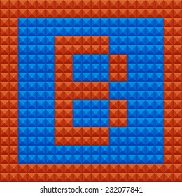 Vector logo with letter alphabet B, font in modern design