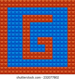 Vector logo with letter alphabet G, font in modern design
