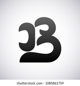 Vector logo for letter B design template