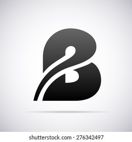 Vector logo for letter B design template