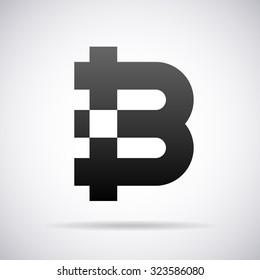 Vector logo for letter B. Design template