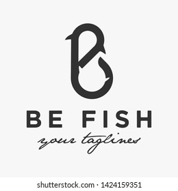 62 Letter B With Fish Modern Logo Design Template Images, Stock Photos ...