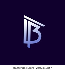Vector logo letter B in modern style, created with Infinite Design. Perfect for logos, typography, posters, and other graphic design projects.