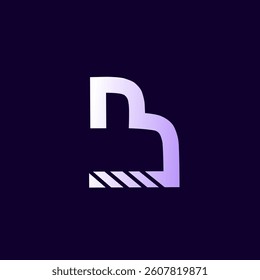 Vector logo letter B in modern style, created with Infinite Design. Perfect for logos, typography, posters, and other graphic design projects.