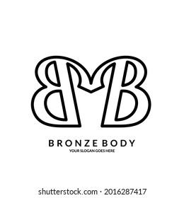 Vektor-Logo-Brief im monochromen Stil und minimaler Luxus