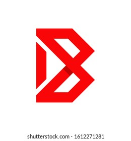 vector logo letter B in red