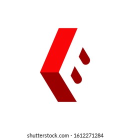 vector logo letter B in red