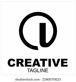 vector logo of letter I and basic circle shape.