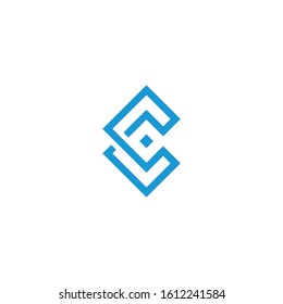 vector logo letter C in blue