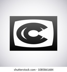 Vector logo for letter C design template